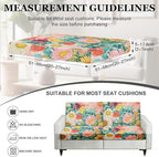 4Pcs Patio Stretch Cushion Covers,Outdoor Sofa Replacement Cover Slipcovers for Patio Furniture Cushion Covers, Washable Reusable Furniture Protector