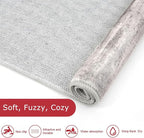 KOZYFLY Modern Abstract Hallway Runner, 2x12 Washable Rug Runner Non-Slip Soft Striped Kitchen Runner Rug, Grey/Light Beige/Brown Print Carpet for Entryway Bathroom