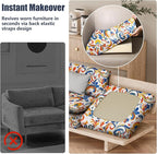 8Pcs Stretch Patio Cushion Covers, Outdoor Couch & Sofa Replacement Slipcovers for Patio Furniture Cushion Covers, Washable Reusable Furniture Protector