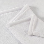 BEDELITE Fleece Blankets Queen Size White Throw Blankets for Bed, Luxury Plush Cozy Fuzzy Blanket 90x90 inches, Super Soft Warm Lightweight Throw Blanket All Seasons Suitable