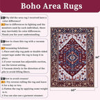 SERISSA 5x7 Washable Non Slip Boho Area Rug for Living Room