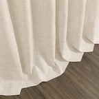 Nanspring Linen Curtains 84 Inch Length 2 Panels Set for Living Room Farmhouse Decor Light Filtering Semi Sheer Curtain Back Tab and Rod Pocket Neutral Luxury Rustic Coastal Drapes for Bedroom 52x84