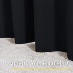 NICETOWN Black Curtains for Boys Room - Blackout Thermal Insulated Window Treatment Solid Grommet Room Darkening for Bedroom/Night Shift (Set of 2, W46 x L63)