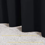 NICETOWN Black Doorway Curtains 80 inch Length 2 Panels Set - Grommet Thermal Insulated Blackout Window Treatments Sound Blocking Drapes for Living Room/Bedroom, W40 x L80