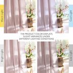 NICETOWN Linen Blush Pink Curtains for Girls Room, Grommet Thick Flax Linen Window Treatments Privacy Assured with Light Filtering for Bedroom/Kids Room, 2 Panels, W55 x L84