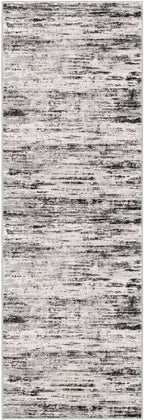 Lansny Modern Abstract Runner Rug 2x6, White Black Grey Taupe Washable Kitchen Runner Non-Slip Soft Hallway Rug Runner Thin Print Faux Wool Carpet for Entryway Bedroom Laundry Room Indoor Home Decor