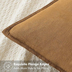 MIULEE Decorative Linen Euro Sham Pillow Covers 24x24 Hazel Boho Farmhouse Neutral Couch Throw Pillows for Bed Pack of 2 Accent Modern Pillowcase Sofa Livingroom Home Decor