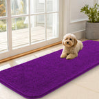 OLANLY Dog Door Mat for Muddy Paws 59x20, Super Absorbent Chenille Mud Mat