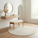 Hausattire Hand Woven Jute Braided Rug, 4’ Round – Off White, Reversible Boho Entry Area Rugs for Kitchen, Living Room, Nursery I Farmhouse Decorative Floor Rug, 4 Feet Round