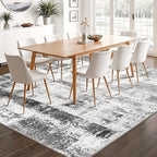 Rugflix 6x9 Area Rugs for Living Room, Washable Grey Large Rug