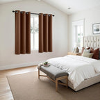 MIULEE Blackout Curtains for Bedroom 2 Panels 40 x 45 Inch Long Mocha Brown