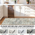 2'6''x8' Runner Rugs Washable Rug: Modern Abstract Hallway Runner Rug Indoor Soft Low Pile Thin Carpet Anti-Skid Non-Shedding Carpets for Kitchen, Entryway, Laundry, Bedroom - Multi Color