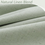 Guken Mist Sage 100% Blackout Linen Curtains 96 Inch Length 2 Panels Set for Living Room Bedroom Back Tab Thermal Insulated Black Out Drapes Room Darkening Farmhouse Style for Bedroom Window Curtains