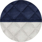PureFit Reversible Quilted Sofa Cover, Water Resistant Slipcover Furniture Protector, Washable Couch Cover with Non Slip Foam and Elastic Straps for Kids, Dogs, Pets (Sofa, Navy/Ivory) Large