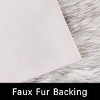Latepis Area Rug 5x8 Living Room Rugs White with Grey Tips Large Bedroom Fluffy Shag Rugs Washable Faux Fur Rug for Dorm Soft Rugs Home Decor Rectangle