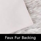 Latepis Area 5x7 Shag Rug White with Grey Tips Washable Fur Rugs Faux Sheepskin Fluffy Rug for Living Room Bedroom Plush Rugs Home Decor Rectangle