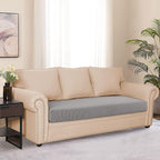 Water-Resistant Spandex Couch Cushion Covers, Stretch Sofa Settee Slipcover Furniture Protector for Living Room, Washable (Sofa Cushion, Light Gray)