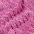 BEDELITE 3D Ribbed Jacquard Hot Pink King Size Blanket for Bed, 108x90 Inch