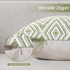HPUK Throw Pillow Covers 20x20, 4 Pack, Green Textured Couch Pillow Covers
