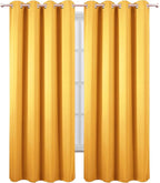 LEMOMO Yellow Thermal Blackout Curtains/52 x 84 Inch/Set of 2 Panels Room Darkening Curtains