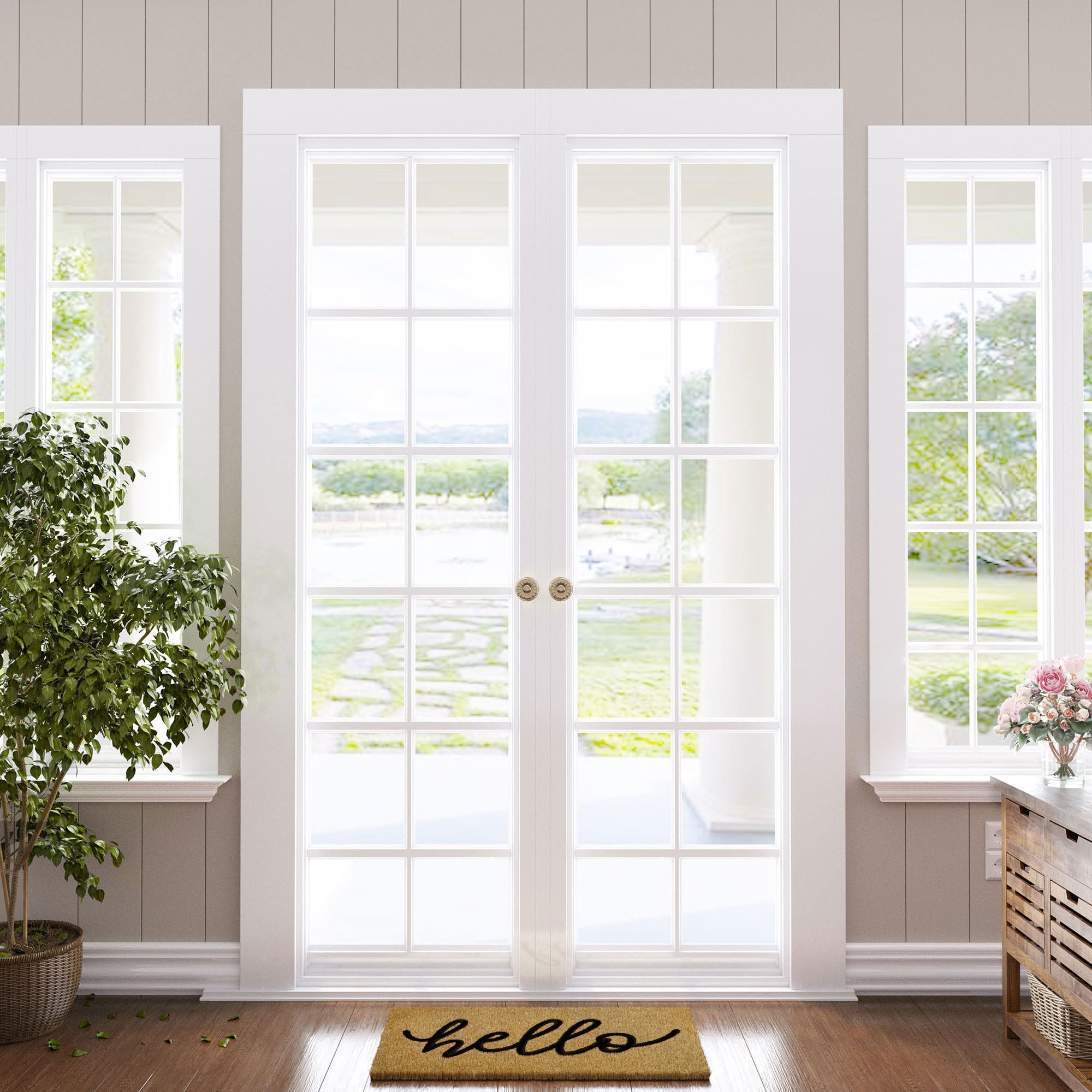 Barnyard Designs Front Door Welcome Mat (Hello, 30x17)