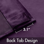 MIULEE Purple Velvet Curtains 96 inches - Luxury Blackout Curtains for Bedroom Living Room Thermal Insulated Super Soft Window Drapes Rod Pocket & Back Tab, W52 x L96 inches, 2 Panels