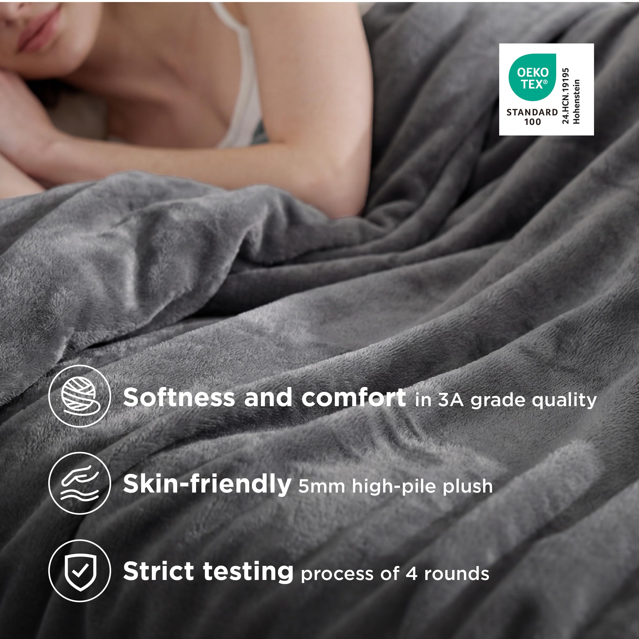 Bedsure GentleSoft Fleece Blanket Twin XL Grey - College Dorm Room Essentials for Guys and Girls Soft Warm Throw Blanket Dorm Room Decor, 66x90 inches