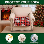 Smiry Printed Couch Cushion Covers, Stretch Soft Couch Covers for Sofa, Washable Non-Slip Sofa Slipcover Furniture Protector for Indoor and Outdoor (1 Pack, Burgundy)