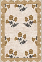 Front Door Mat Outside Entrance - 2x3 Spring Floral Non-Slip Washable Doormat Indoor Outdoor Door Mat Beige Vintage Farmhouse Entry Rug Small Throw Rugs for Entryway Kitchen Front Porch Decor