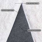 Quntue Runner Rugs for Bedroom 2x6 Rug Runners for Hallways Non Slip Soft Shag Bedside Rug, Fluffy Area Rug Throw Rugs for Living Room, Floor Carpet Runner for Nursery Kids Dorm, Cream White