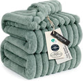 Bedsure GentleSoft Large Fleece Blanket for Bed - Cozy Soft Throw Blankets for Women, Cute Large Throws for Girls, Sage Green, 120x120 Inches