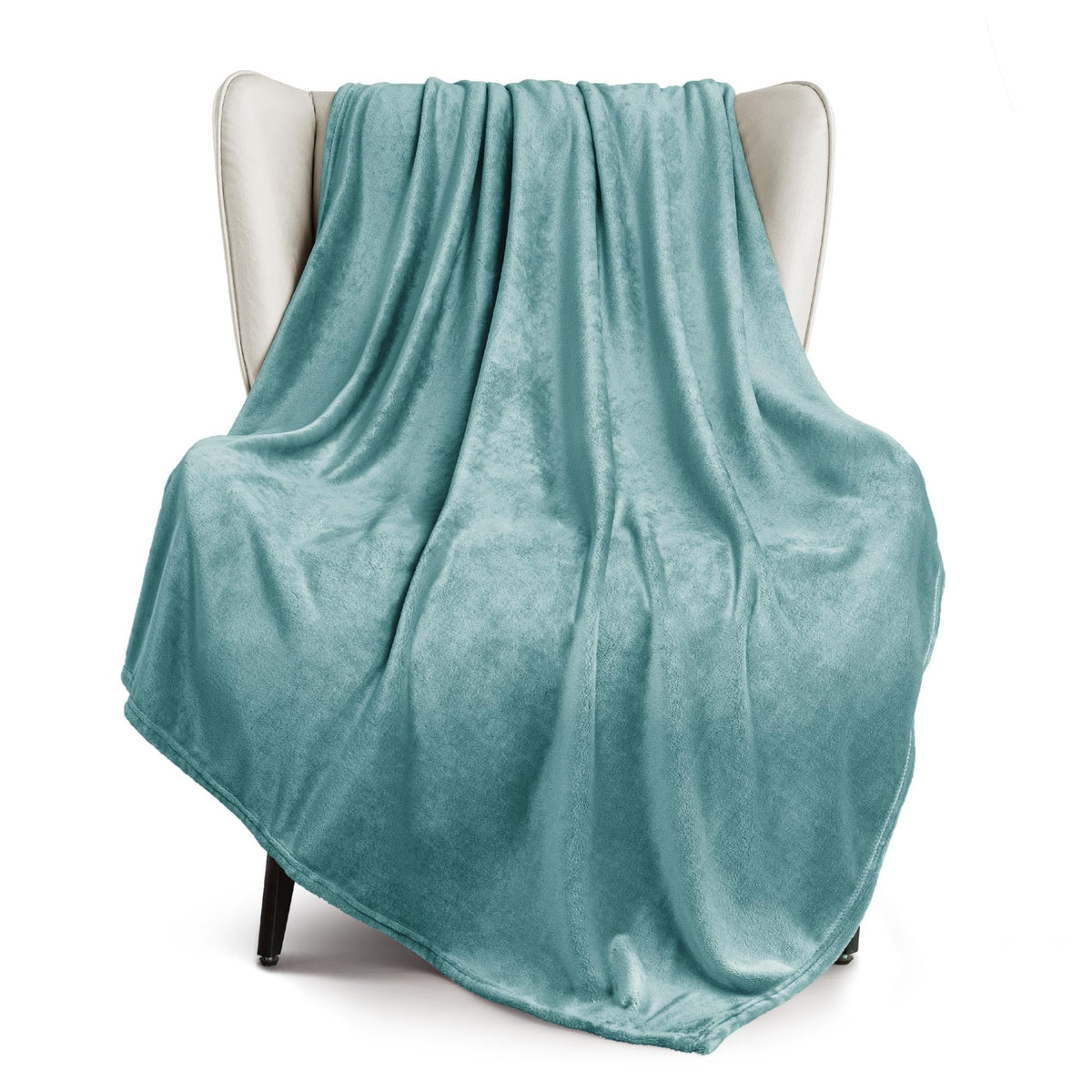 Exclusivo Mezcla Soft Large Fleece Throw Blanket for Couch, Dusty Pink