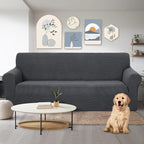 U-NICE HOME Stretch Couch Cover Sofa Cover Washable Sofa Slipcover Furniture Protector for 3 Cushion Couch Sofa Pet Friendly(Sofa, Dark Grey)
