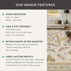 Floral 4x6 Rugs for Small Living Room - Beige and Yellow Pastel, Low Pile Non Slip Stain Resistant Throw Rug for Under Bed, Large Entryway, Kitchen, Floor Carpet Aesthetic Kids