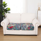 hyha Printed Couch Cushion Covers, Floral Sofa Covers Washable for 2 Cushion Couch, Stretch Pattern Outdoor Cushion Covers for Patio Furniture with Elastic Bottom(2 Packs, Paisley)