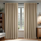 Deconovo Blackout Curtains, Thermal Insulated, W70 x L108 2 Panels, Back Tab, Machine Washable, Room-Darkening Drapes for Bedroom/Living Room Khaki