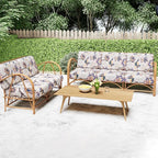 Smiry Printed Couch Cushion Covers, Stretch Soft Couch Covers for Sofa, Washable Non-Slip Sofa Slipcover Furniture Protector for Indoor and Outdoor (3 Pack, Beige)