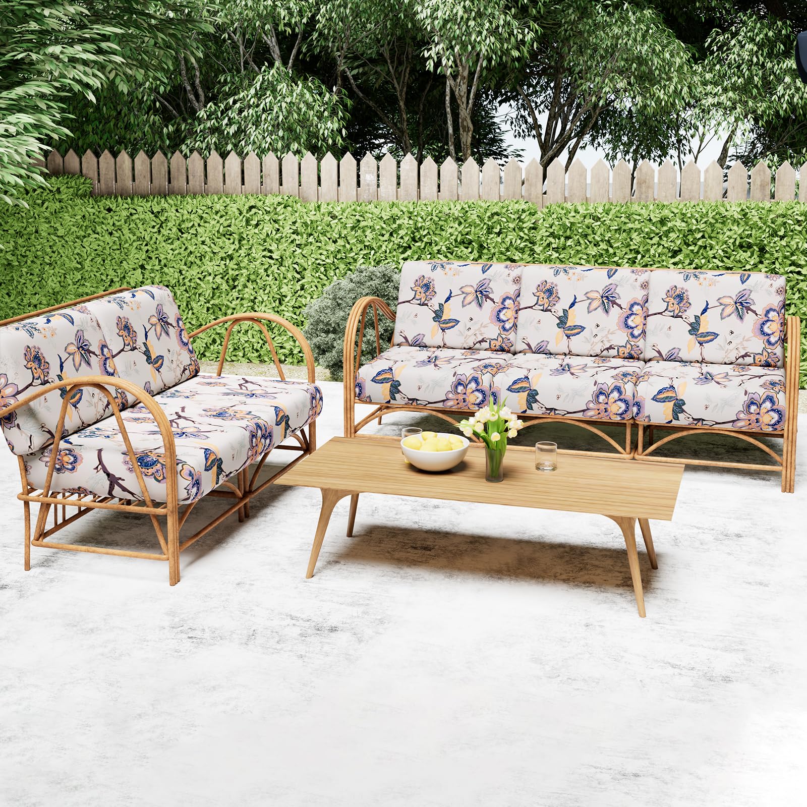 Smiry Printed Couch Cushion Covers, Stretch Couch Covers for Sofa