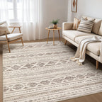 Nakagishi Boho 6x9 Area Rug Living Room Rugs Machine Washable Dark Brown