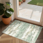 BEIMO 2x3 Green Abstract Area Rug, Washable Non-Slip for Entryway