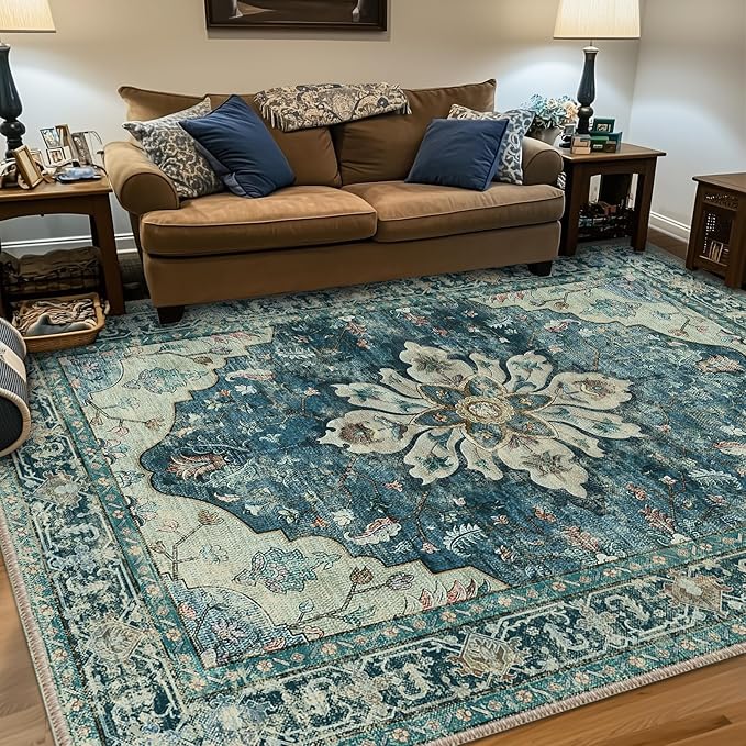 RELEANY Washable Area Rug, 6'x8' — 7' X 9' (Rectangular)