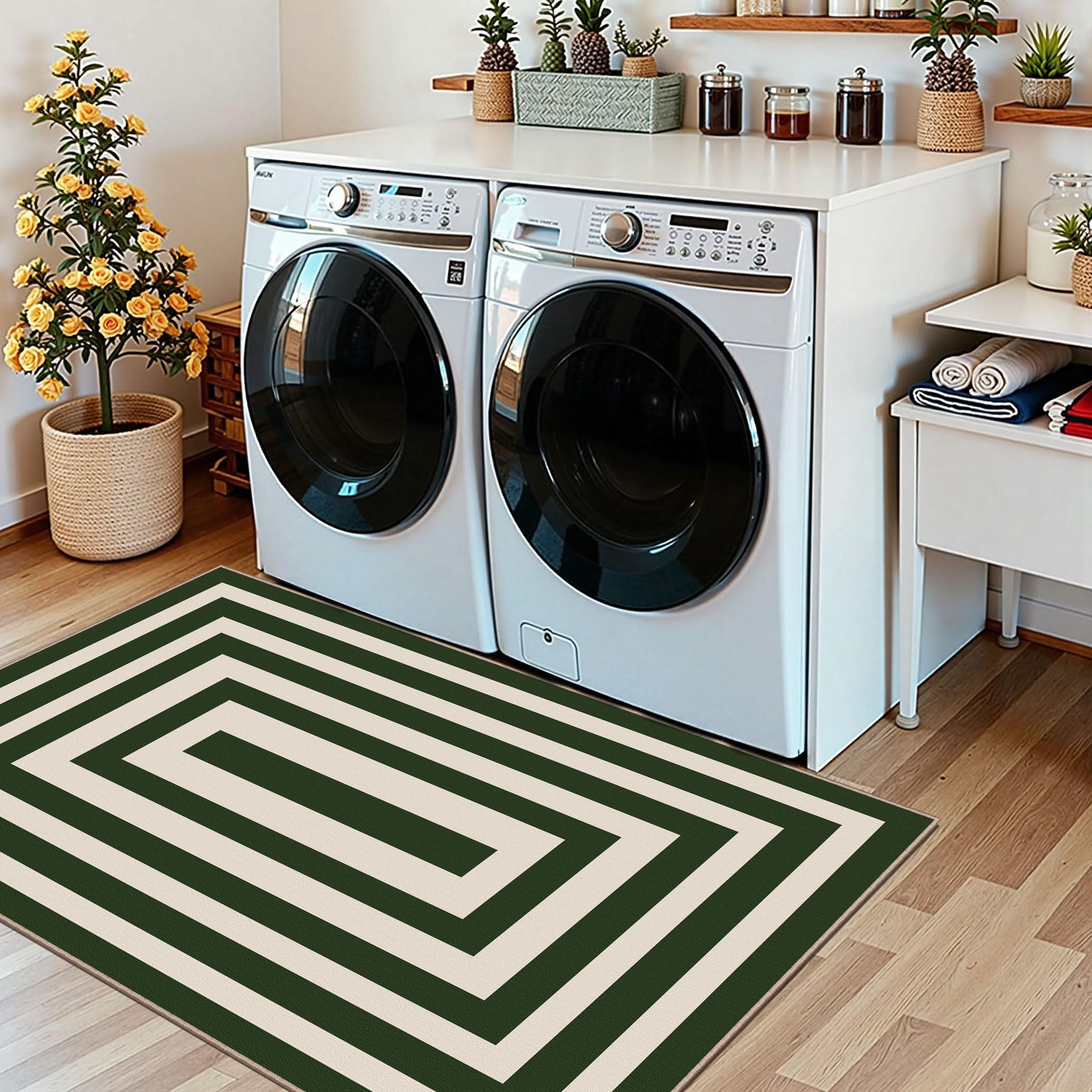 Othilic 3x5 Modern Entry Rug - Washable Indoor Outdoor Mats for Front Door
