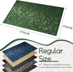 Green Leaves Outdoor Indoor Entrance Door mat, Absorbent Durable Heavy Duty Welcome Front Door Mat,Thick Natural Rubber Back,Easy Clean Entryway Mat 47x32 Inch, Low Profile