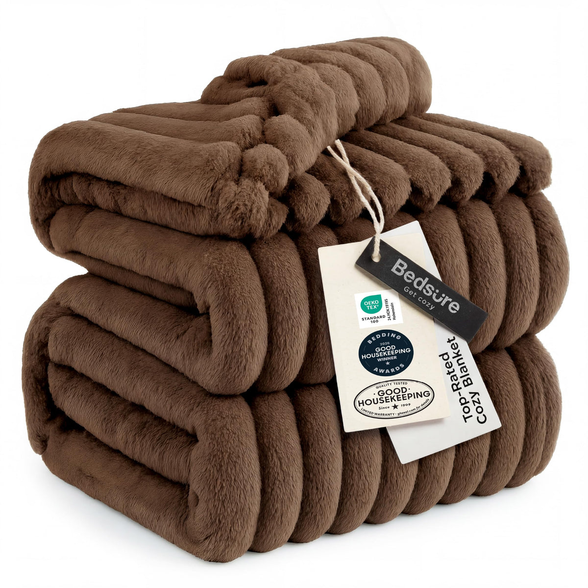 Bedsure Full Size Fleece Blankets for Bed Sage Green 84"x90"
