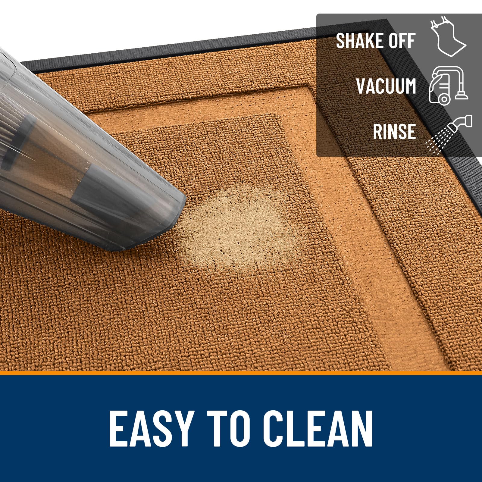 OLANLY Front Door Mat Outside 35x23, All-Season Heavy-Duty Rubber Doormat