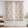 jinchan Vintage Floral Linen Curtains 63 Long for Living Room 2 Panels