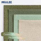 MIULEE Pack of 4 Decorative Outdoor Throw Pillow Covers Linen Waterproof Pillow Covers Summer Farmhouse Cushion Cases for Patio Garden Tent Balcony Couch Sofa 18x18 Inch Light Green