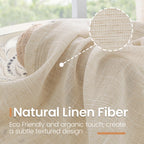 BGment Linen Curtains 84 Inch Length for Living Room Windows, Semi Sheer Natural Textured Drapes for Bedroom Dining Farmhouse Decorative Rustic Rod Pocket Lightweight, 2 Panels Set, Each 60 Inch Wide
