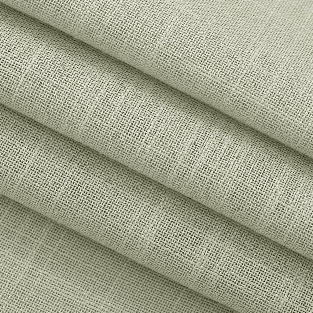Linen Blend Sage Green Curtains 63 inch Length 2 Panels for Bedroom Back Tab Light Filtering Semi Sheer Drapes Linen Cotton Textured Light Green Airy Modern Farmhouse Living Room Sage Aesthetic Decor