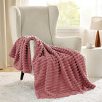 Bedsure GentleSoft Dusty Pink Fleece Blanket for Couch - Cozy Soft Blankets for Women, Cute Small Throws for Girls, 50x70 Inches